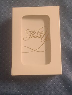 Elegant White 'Thank You' Note Cards - Pack